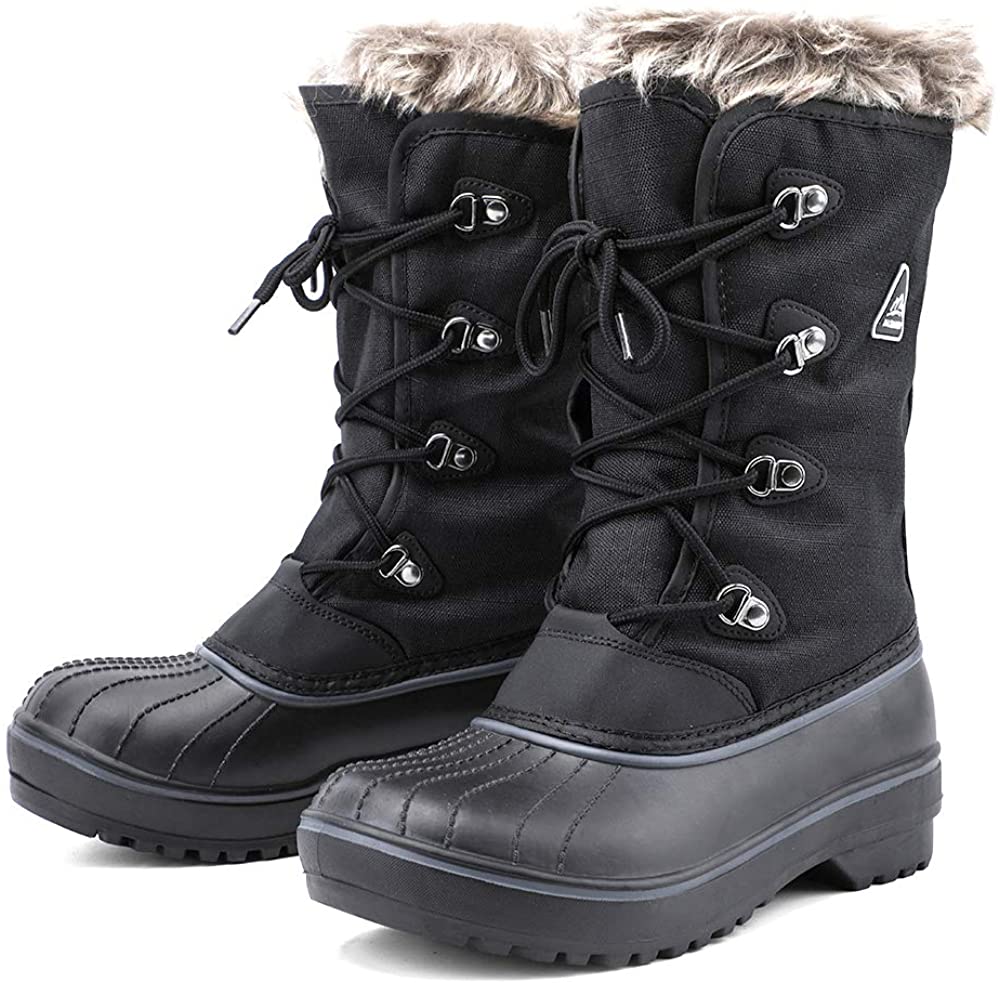 ALEADER Women's Warm Faux Fur Lined Mid Calf Winter Snow Boots | eBay