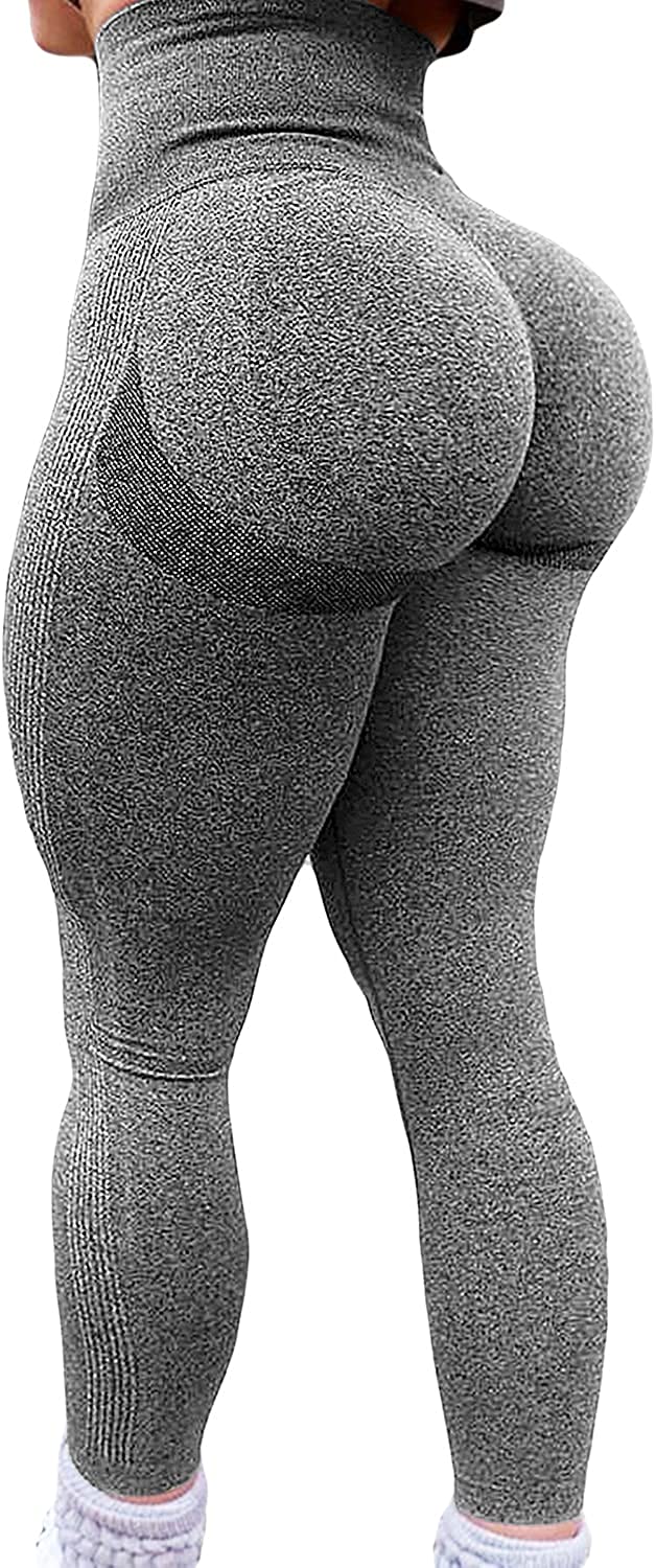 KIWI RATA High Waist Butt Lift Seamless Leggings for Women Peach Booty  Workout G