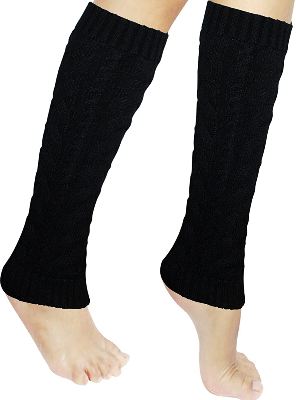 Synthetic Wool Dahlia Women's Leg Warmers & Boot Cuffs Cable Knit