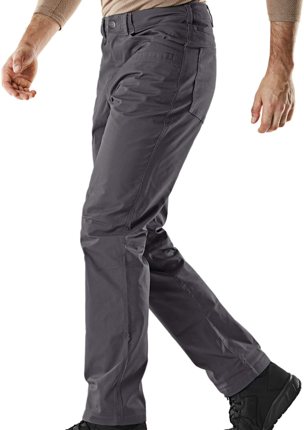 CQR Mens Flex Stretch Tactical Work Outdoor Operator Rip-Stop Trouser Pants EDC 