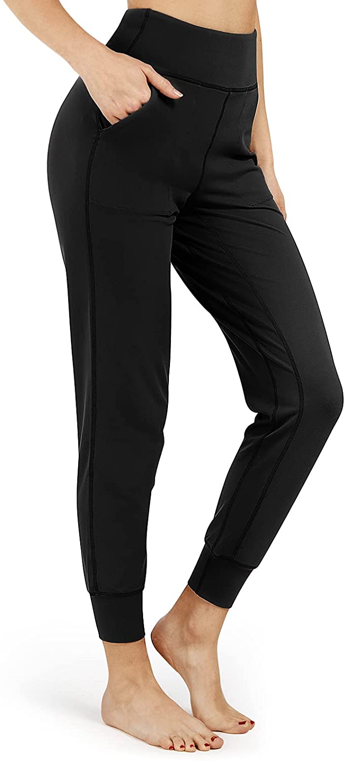 Inno Women's Joggers High Waisted Yoga Pants with Pockets Loose