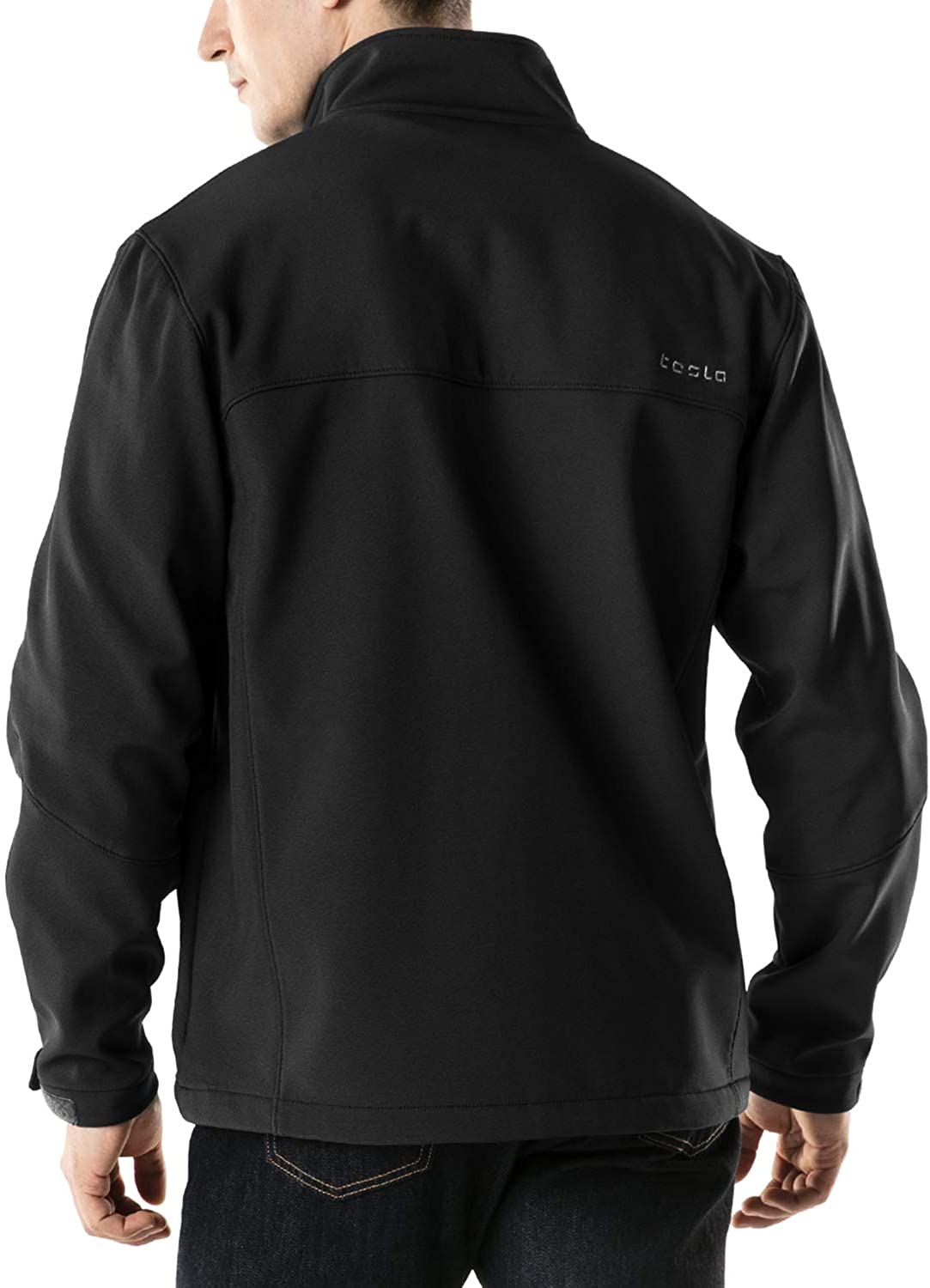 TSLA Men's Full-Zip Softshell Winter Jacket, Waterproof Fleece Lined ...