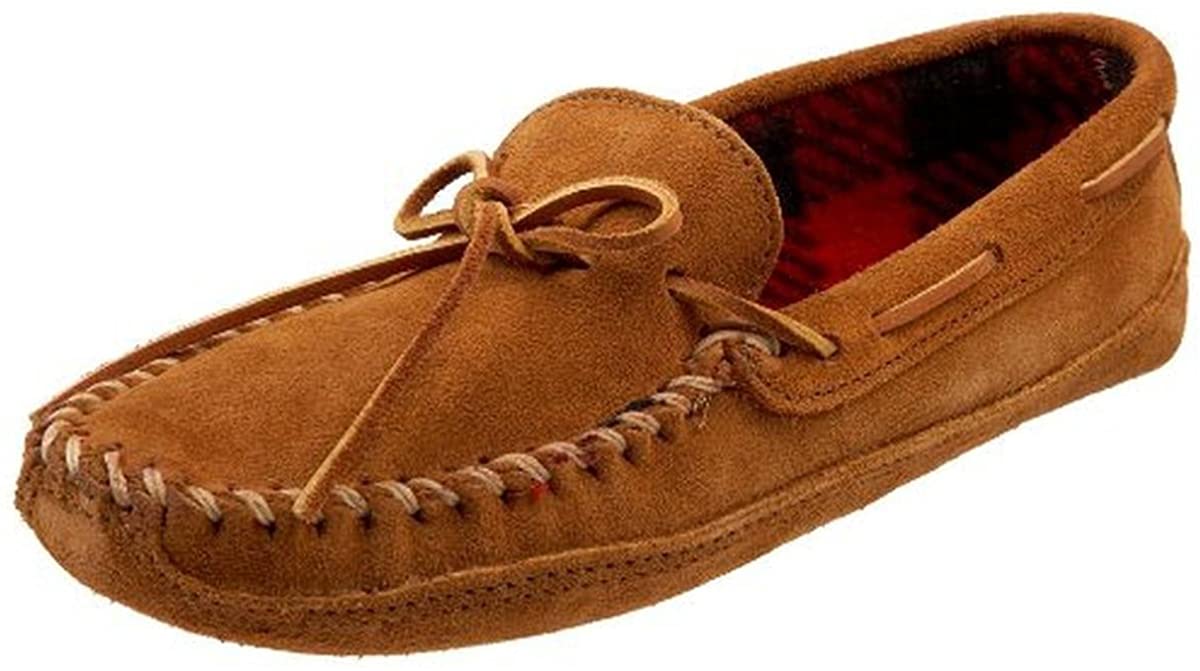 minnetonka double bottom fleece moccasin slipper