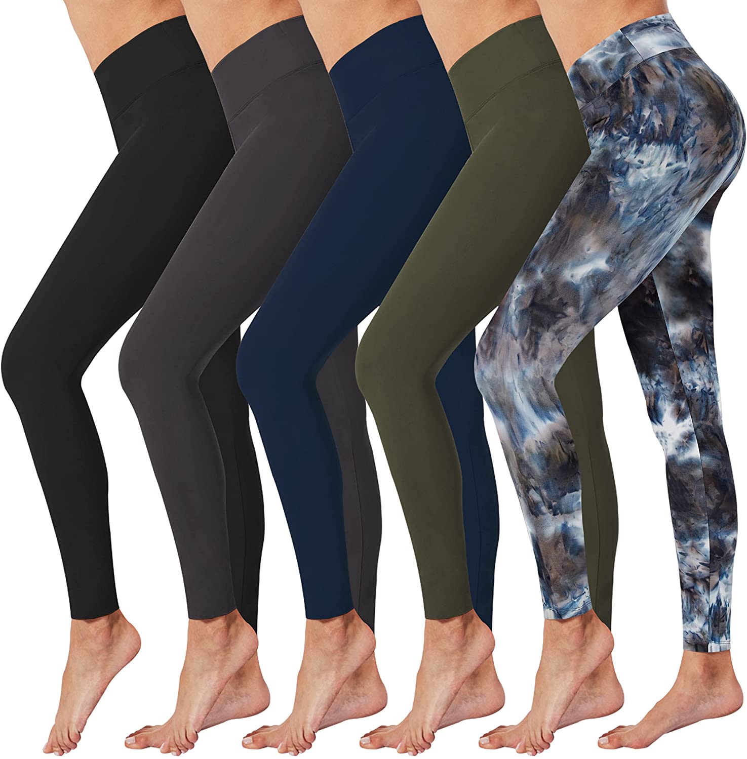 VALANDY High Waisted Leggings for Women Stretch Tummy Control Workout  Running Yoga Pants Reg&Plus Size, 3 Packs-black/Burgundy/Khaki,  Small-Medium : : Clothing, Shoes & Accessories