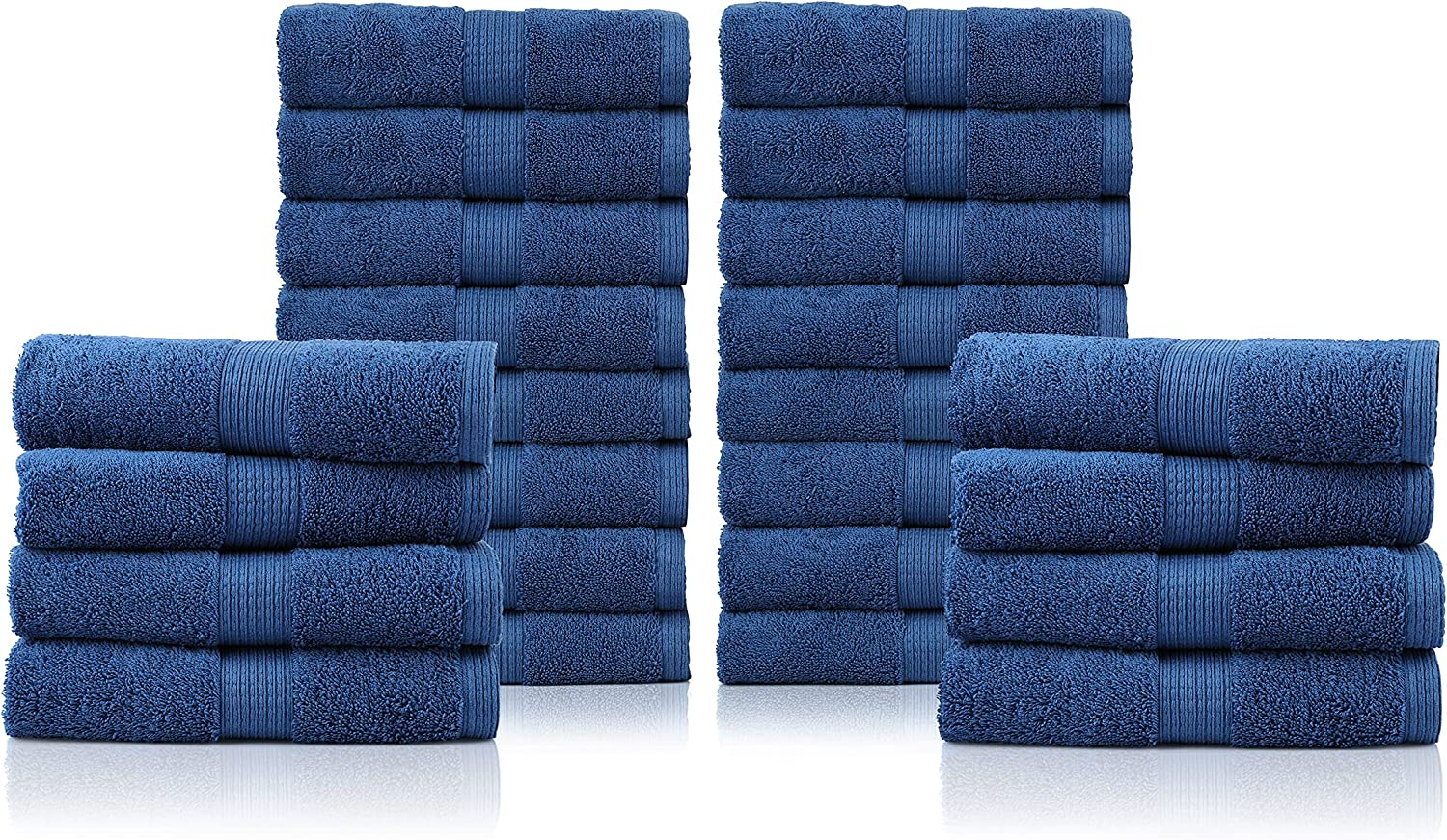 4 Pack Bath Towel Sets for Bathroom- 100% Cotton Bathroom Grey Towels,  Ultra Sof