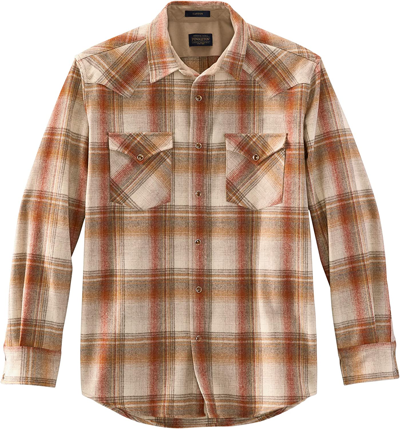 Flannel Western Shirt In Brown Stetson