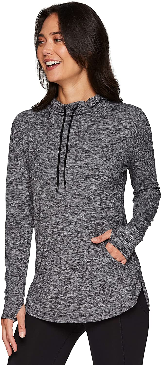 RBX Active Womens Long Sleeve Yoga Workout Fashion Pullover Hoodie