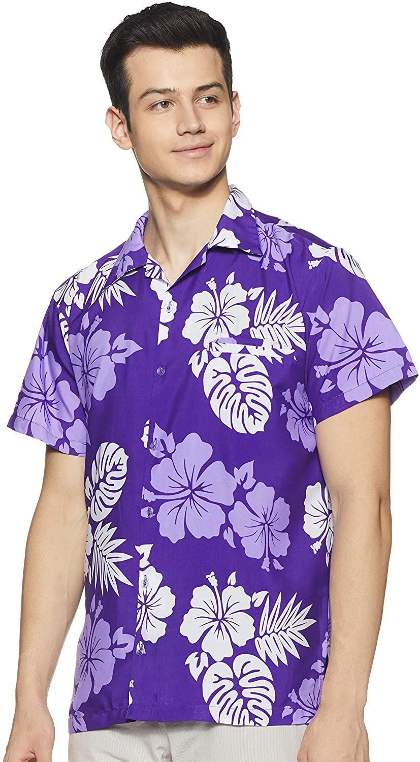 Stylore Hawaiian Shirt for Men Short-Sleeve Casual Relaxed-Fit Button-Down 