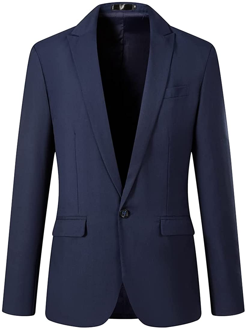 RONGKAI Mens Casual Linen Blazer Sports Coats Jacket for Men Slim Fit Two Button Lightweight Suit 