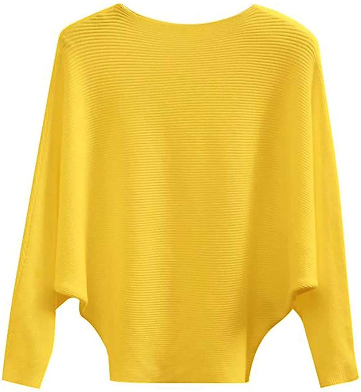 EDSTAR Women Dolman Batwing Sleeves Knitted Sweaters Winter Boat Neck Pullovers Tops