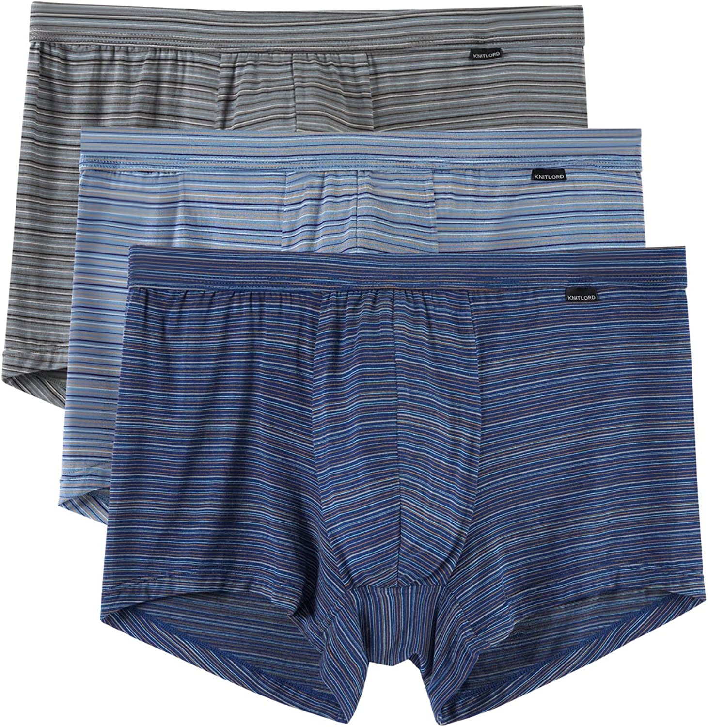 KNITLORD Men's Breathable Underwear Bamboo Boxer Briefs Short Leg ...