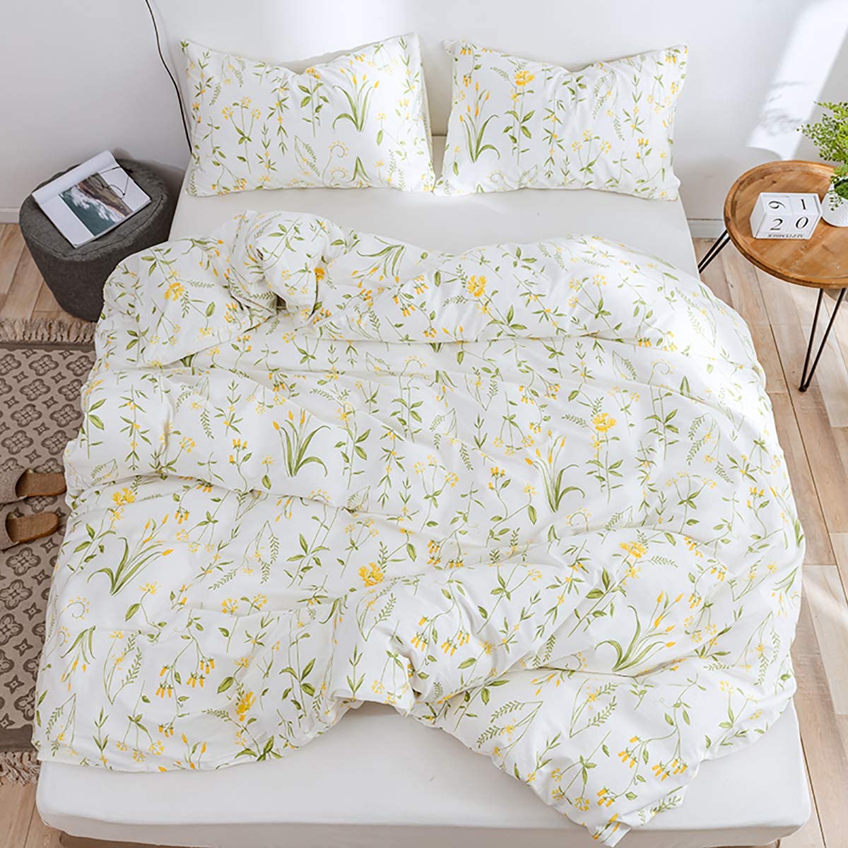 Perennial Garden Quilt Set 100% Cotton Filled Reversible Comfortable Bed Quilt 