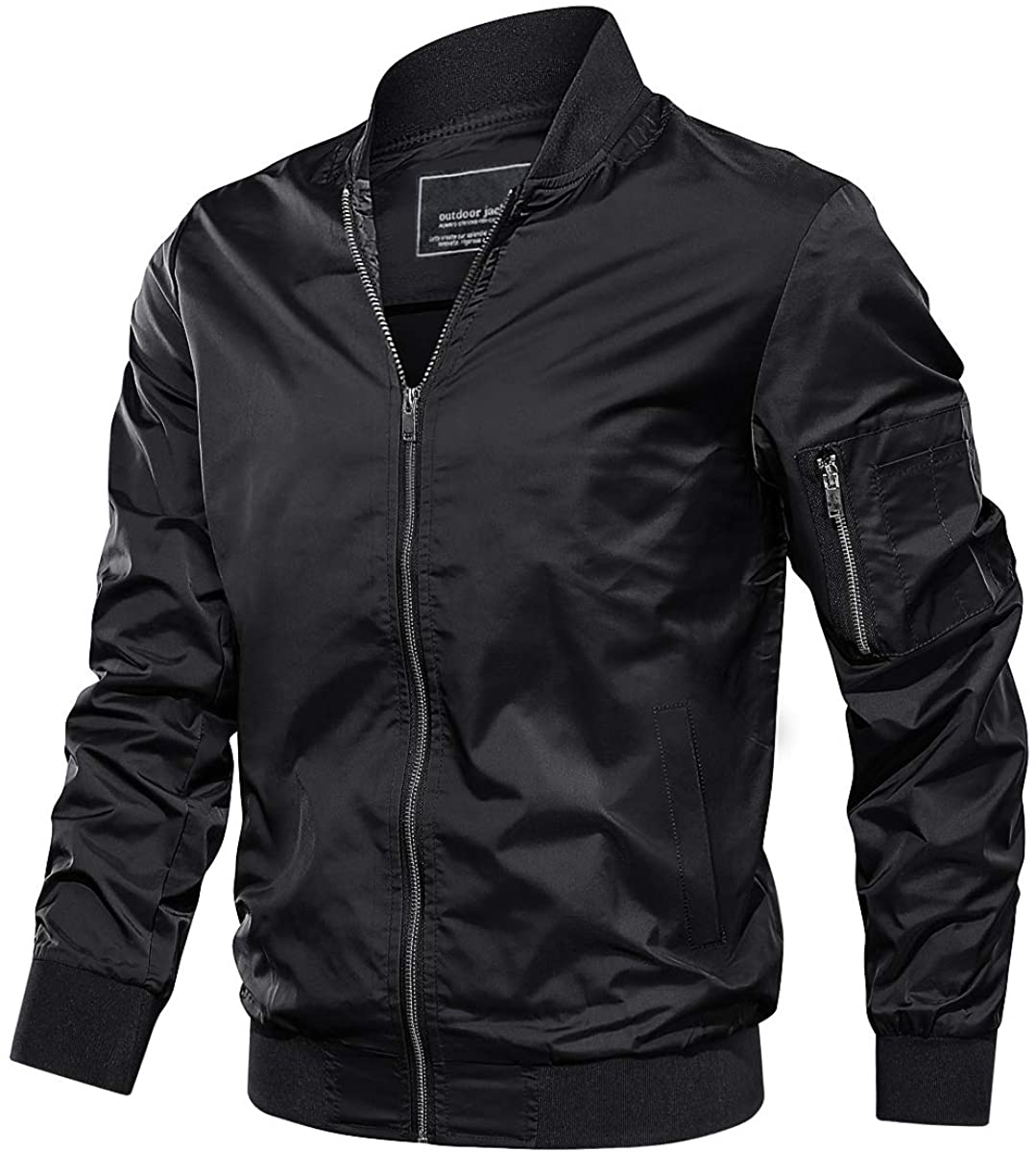 Fashion Varsity Baseball Jacket for Men Bomber Jacket Multi-pocketed Windbreaker Lightweight Premium Jackets Outdoors