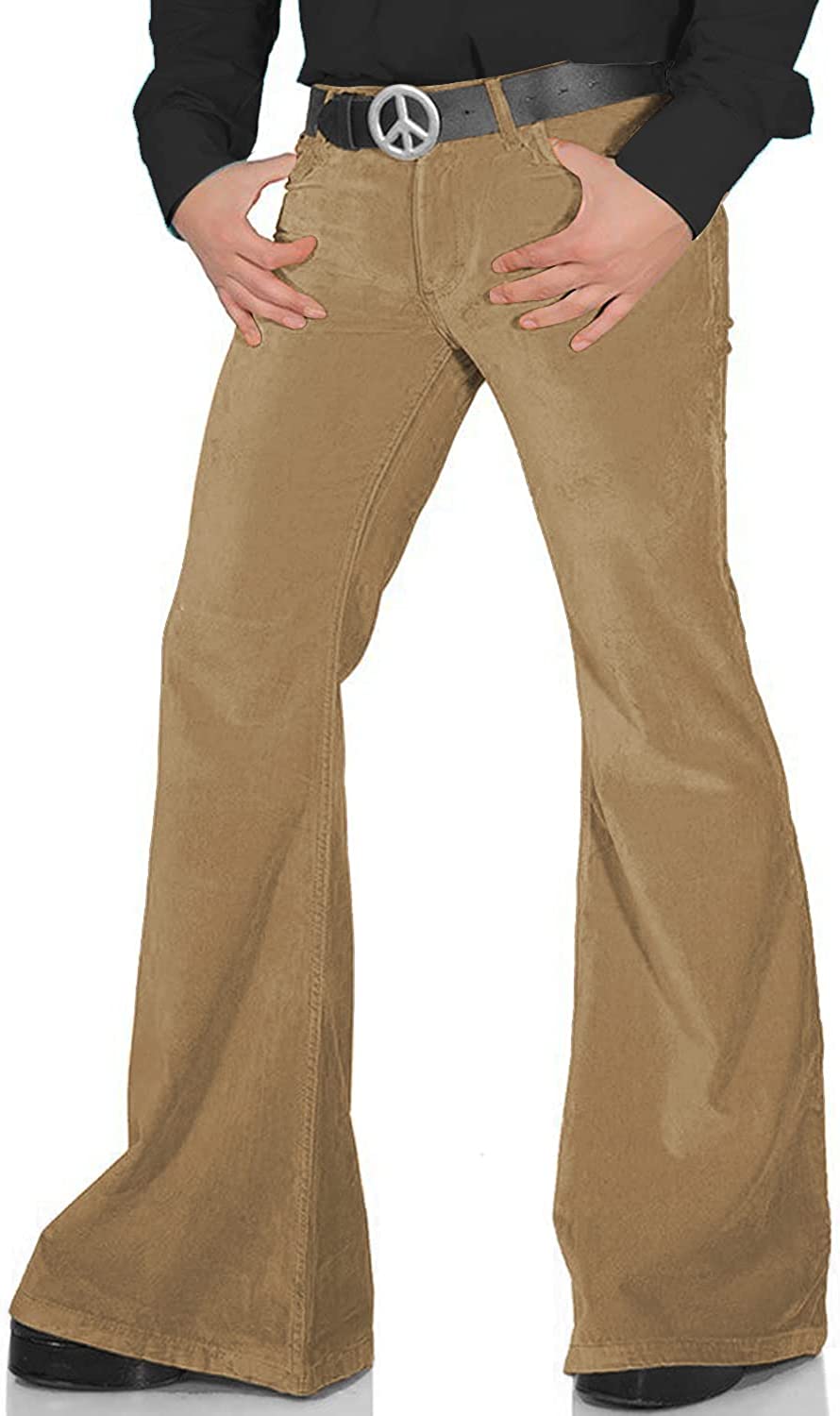  70s Disco Pants For Men,Mens Bell Bottom Jeans Pants,60s 70s  Bell Bottoms Vintage Denim Pants Jeans For Men Red