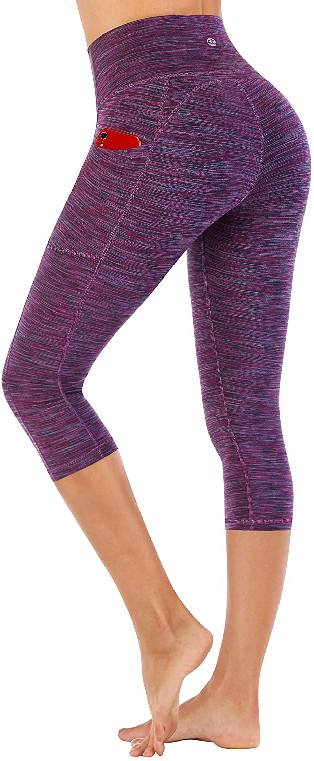 Ewedoos Women's Yoga Pants with Pockets - Leggings with Pockets, High Waist  Tummy Control Non See-Through Workout Pants (US320 Mattblack, Medium)