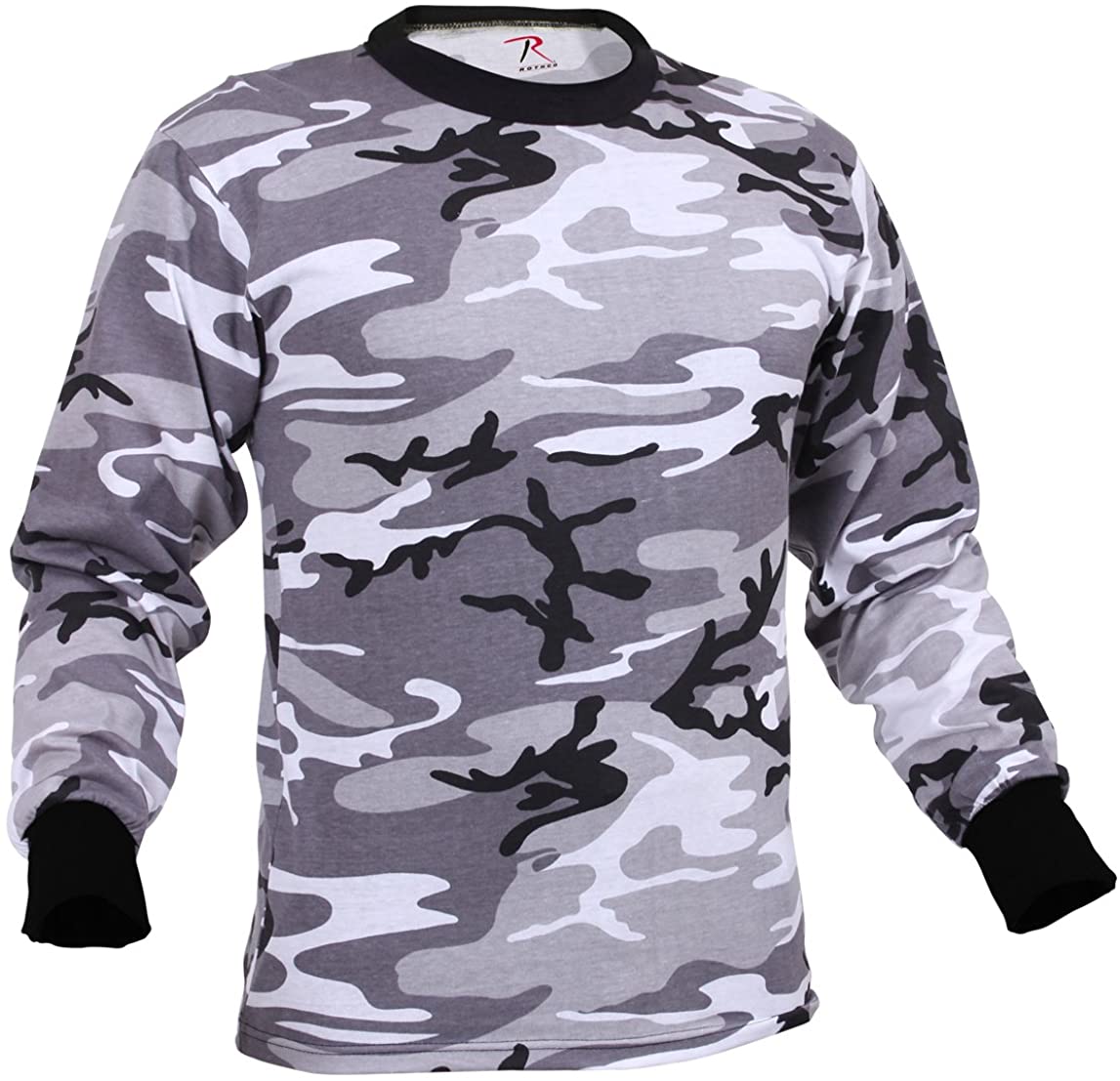Rothco Long Sleeve T-Shirt, Woodland Camo, 4X