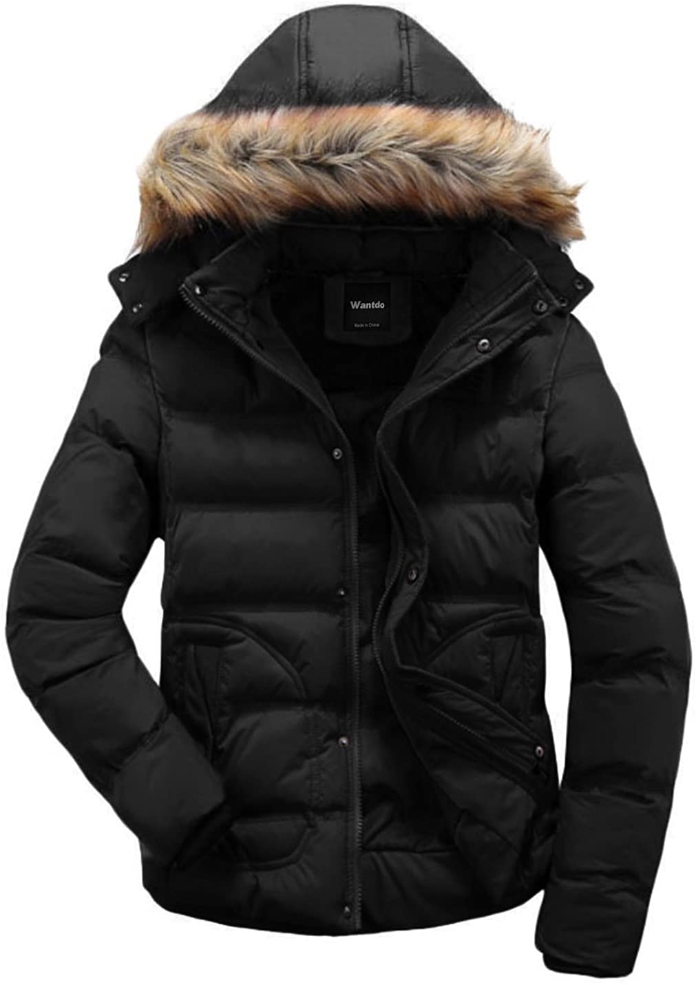wantdo Womens Warm Quilted Puffer Vest Winter Coat Outwear with Hood Black  Small at  Women's Coats Shop