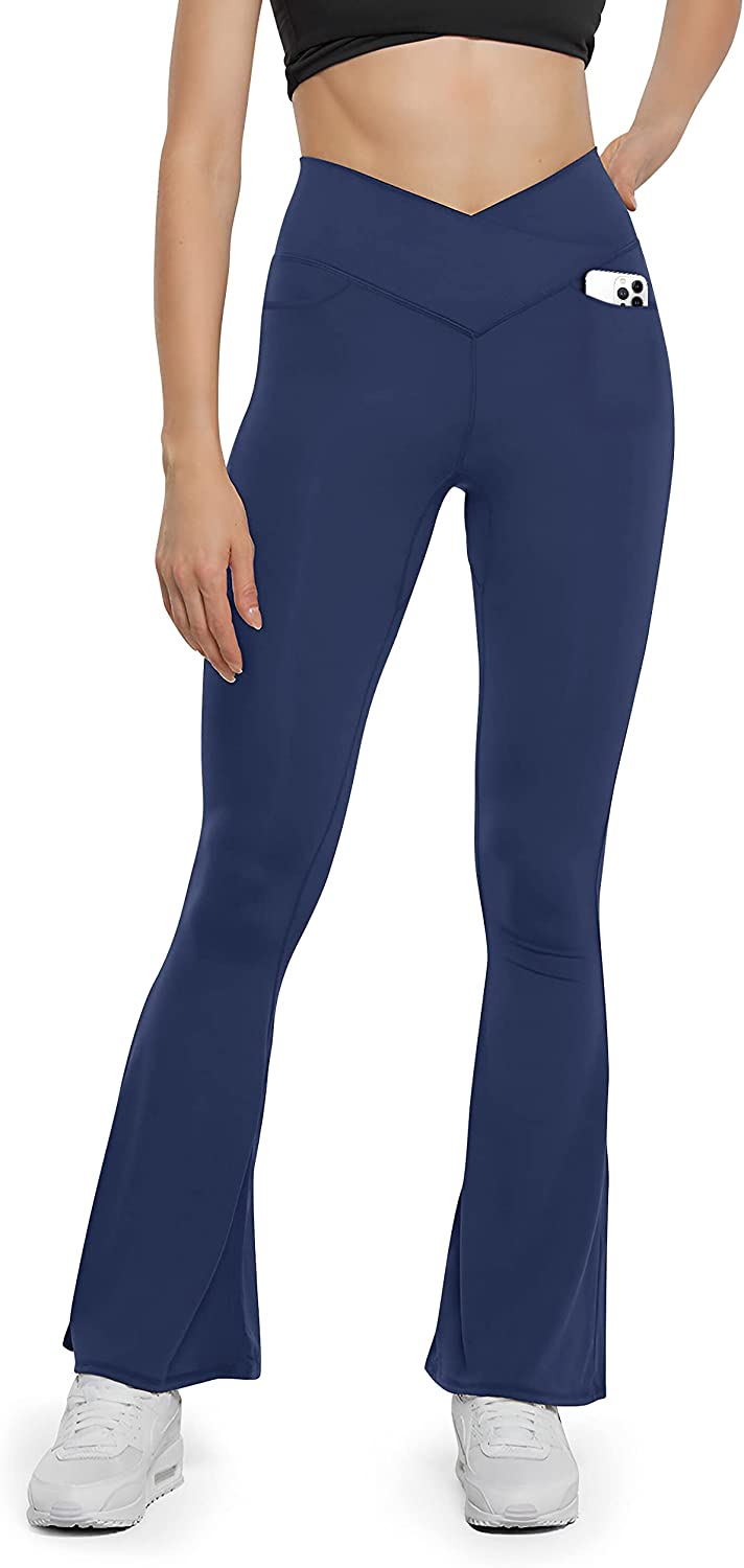 HEGALY Women's Flare Yoga Pants - Crossover Flare Leggings Buttery Soft  High Wai