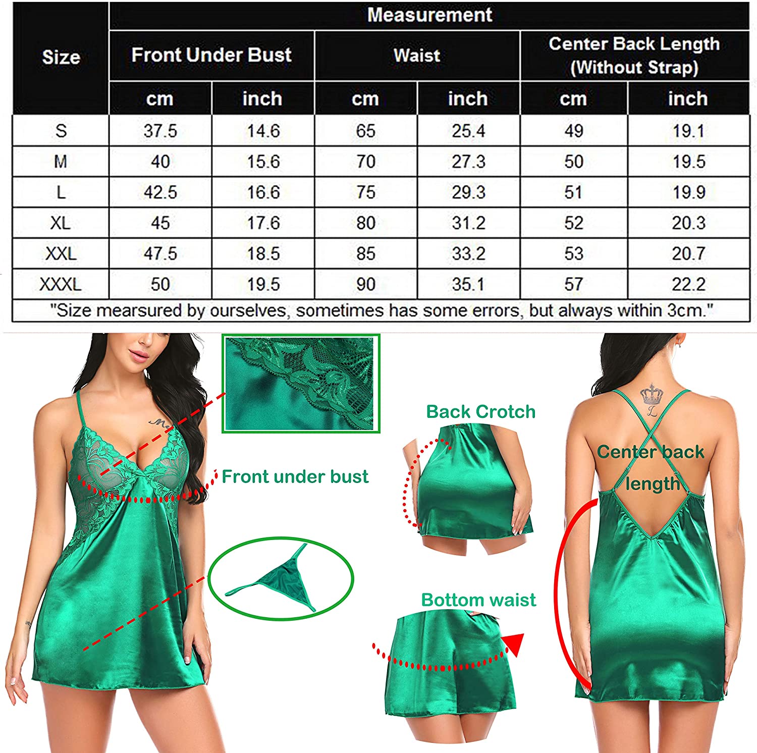 Avidlove Women Lingerie V Neck Nightwear Satin Sleepwear Lace Chemise Mini Teddy Ebay