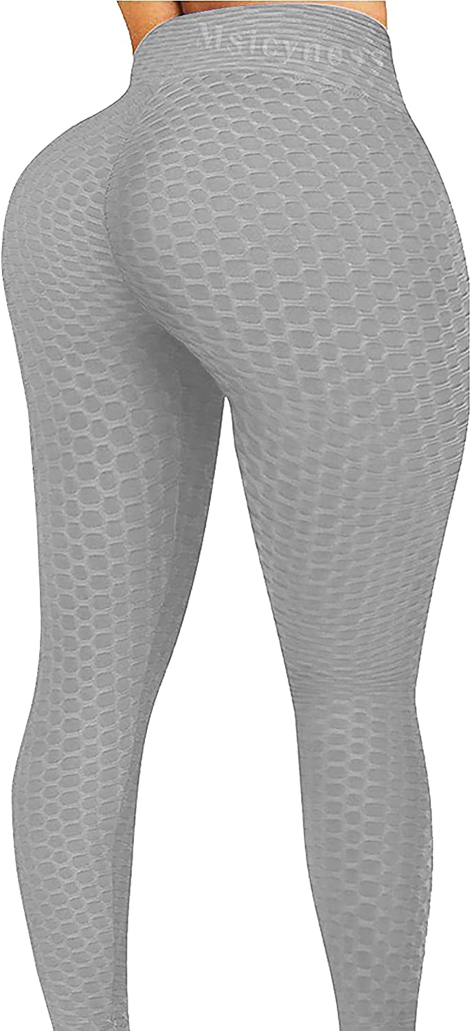 Msicyness Tiktok Leggings Women's High Waist Yoga Pants Butt Lift Tummy  Control