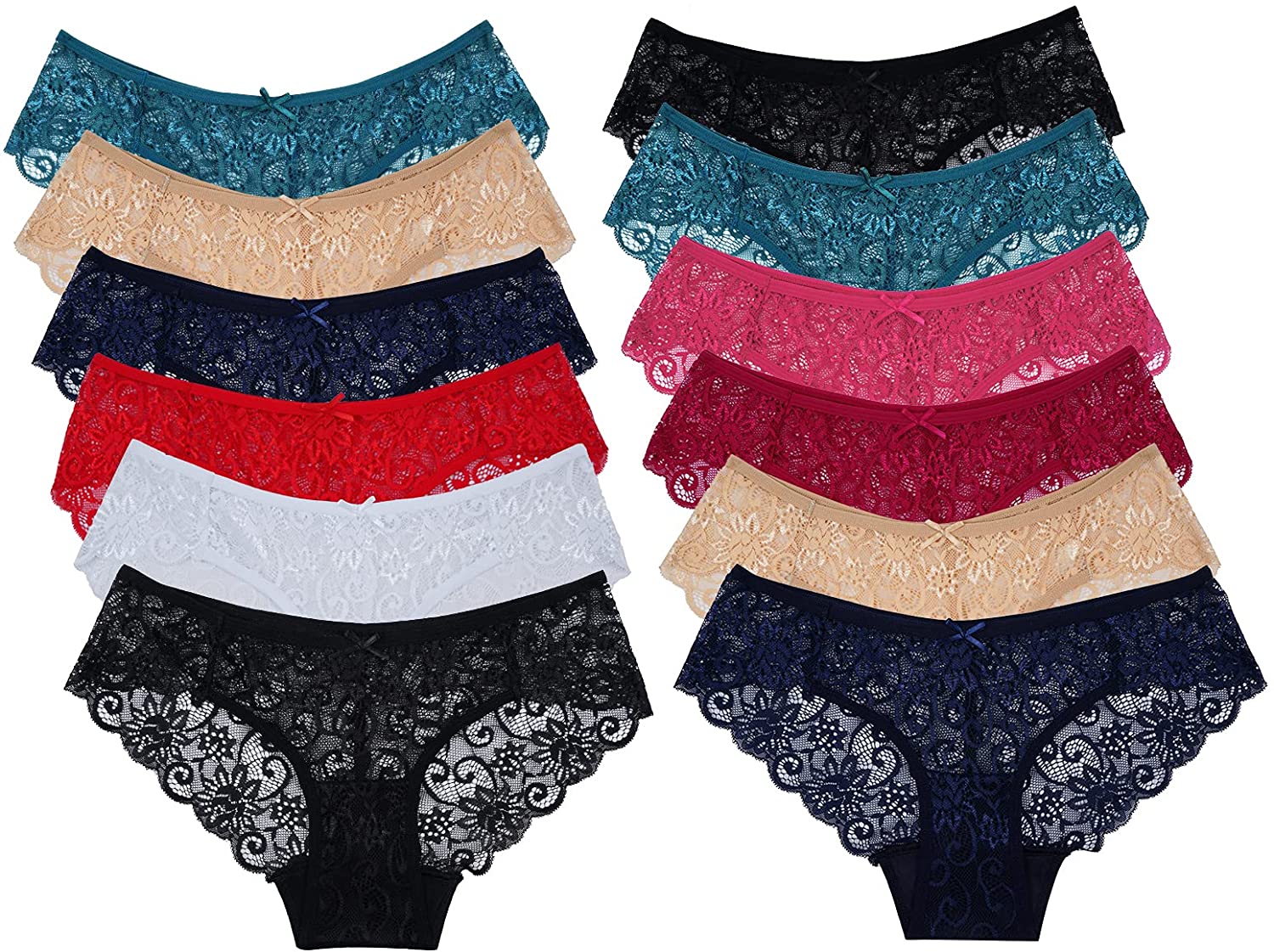 Sunm Boutique Womens Underwear Invisible Seamless Bikini Lace Underwear  Half Bac