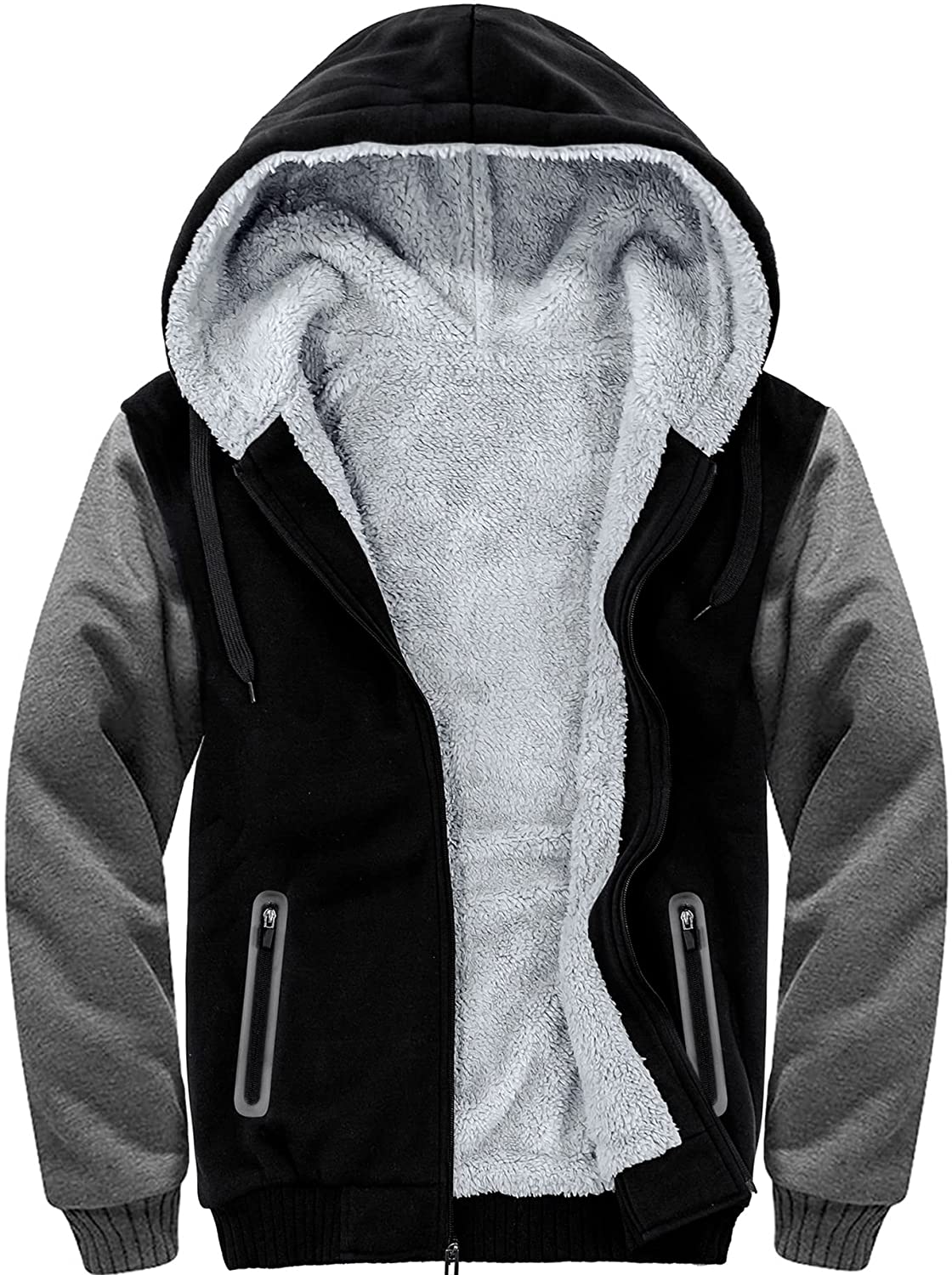 SWISSWELL Hoodies for Men Fleece Sweatshirt Winter Jacket Zip Up