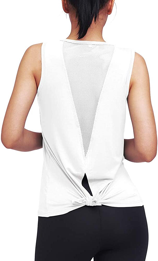 Crop Top Athletic Shirts For Women Cute Sleeveless Yoga Tops
