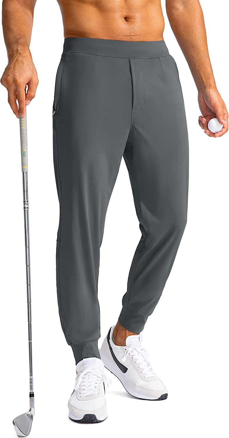 G Gradual Men's Golf Joggers Pants with Zipper Pockets Stretch Sweatpants  Slim F