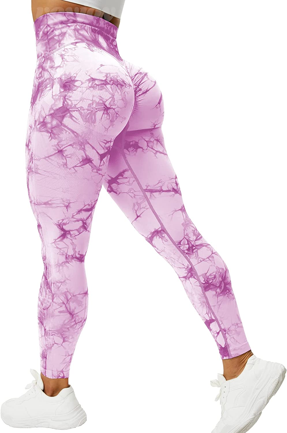 VOYJOY Tie Dye Seamless Leggings for Women High Waist Yoga Pants, Scrunch  Butt Lifting Elastic Tights : : Clothing, Shoes & Accessories