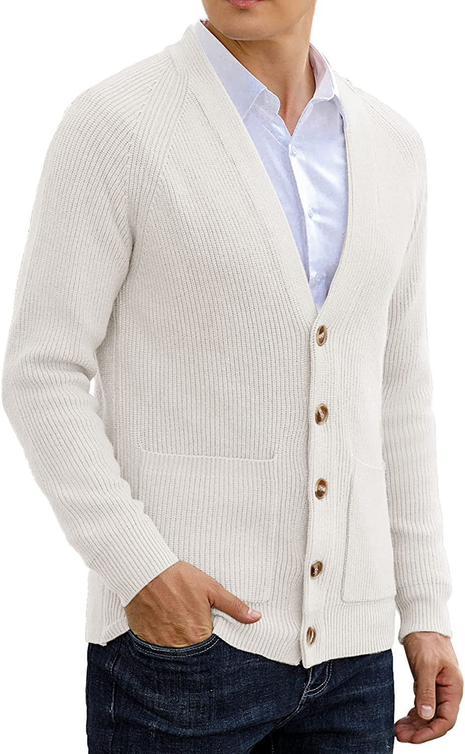 mens soft cardigan sweater