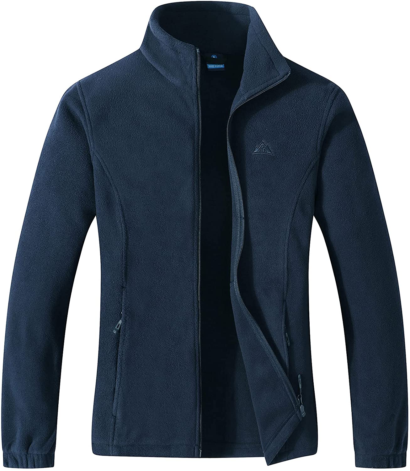 Women's Lightweight Full Zip Soft Polar Fleece Jacket Outdoor Recreation Coat With Zipper Pockets