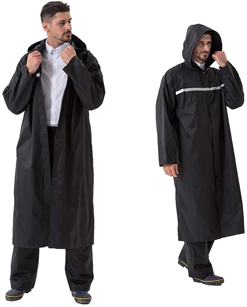 Rain Coats for Adults Rain Ponchos with Hoods Man Lightweight Raincoats Long  Wat | eBay