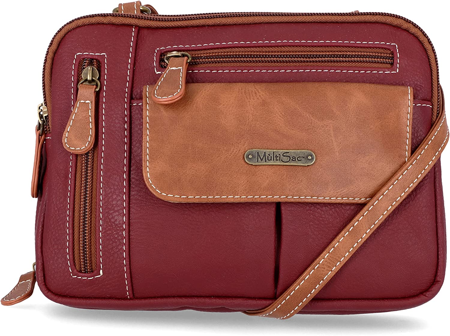 Zippy Triple Compartment Crossbody Bag 🧼 – MultiSac Handbags