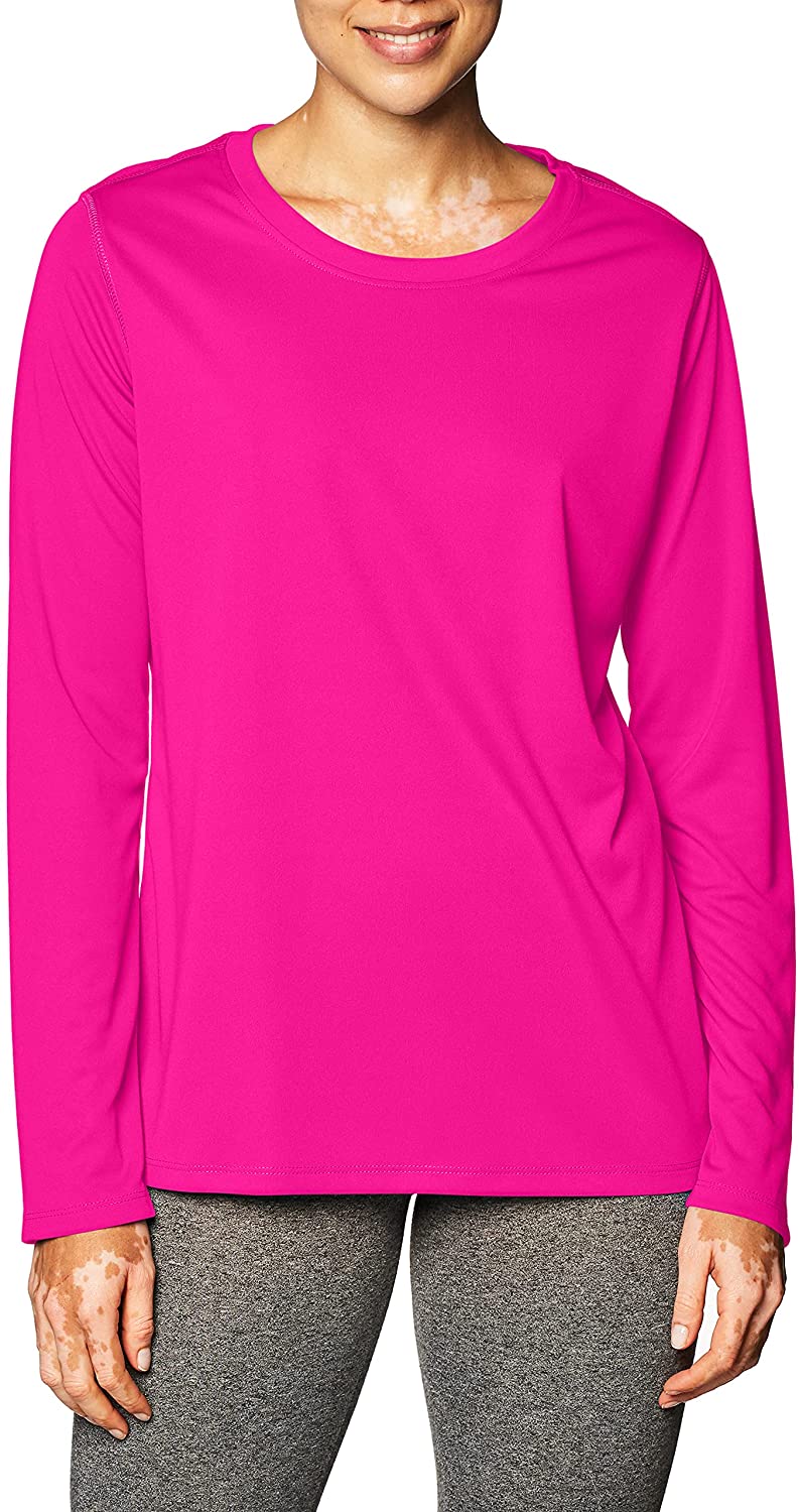 Hanes Sport Women's Cool DRI Performance Long-Sleeve Crew T-Shirt