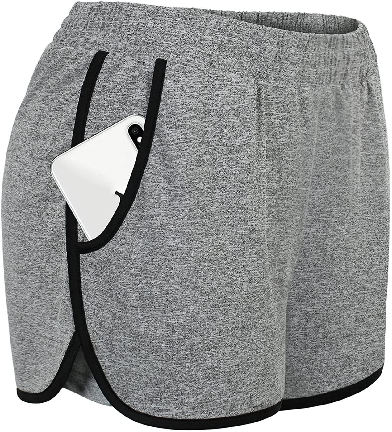Sporting Goods Women Shorts Ouncuty Womens Cozy Elastic Waist Sports  Running Gym Workout Shorts with Pockets rehobothfilm.com
