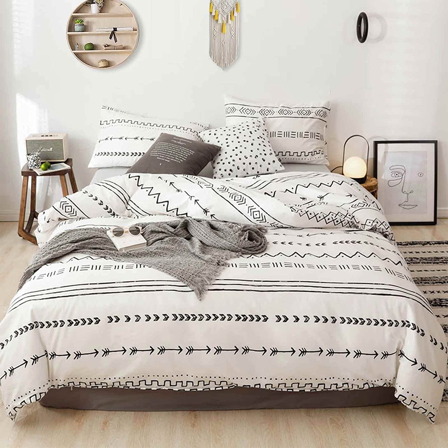 farmhouse striped duvet cover