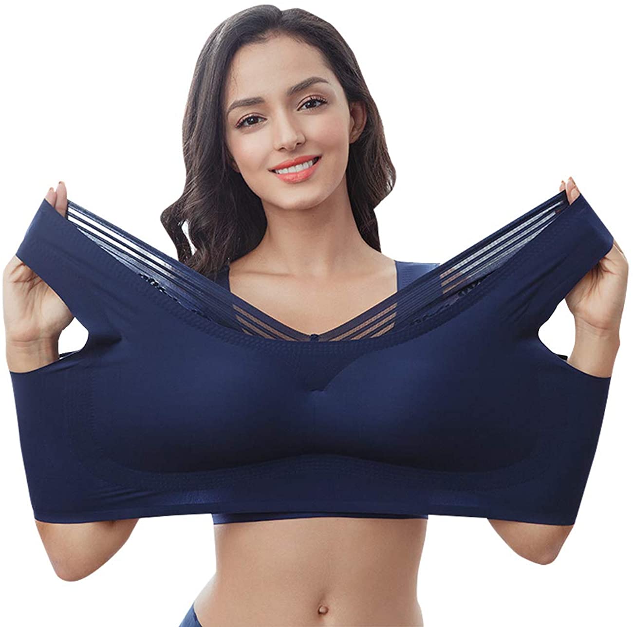FEOYA Women's Sleep Bra Plus Size Stretch Wireless Bralette Sport Bras