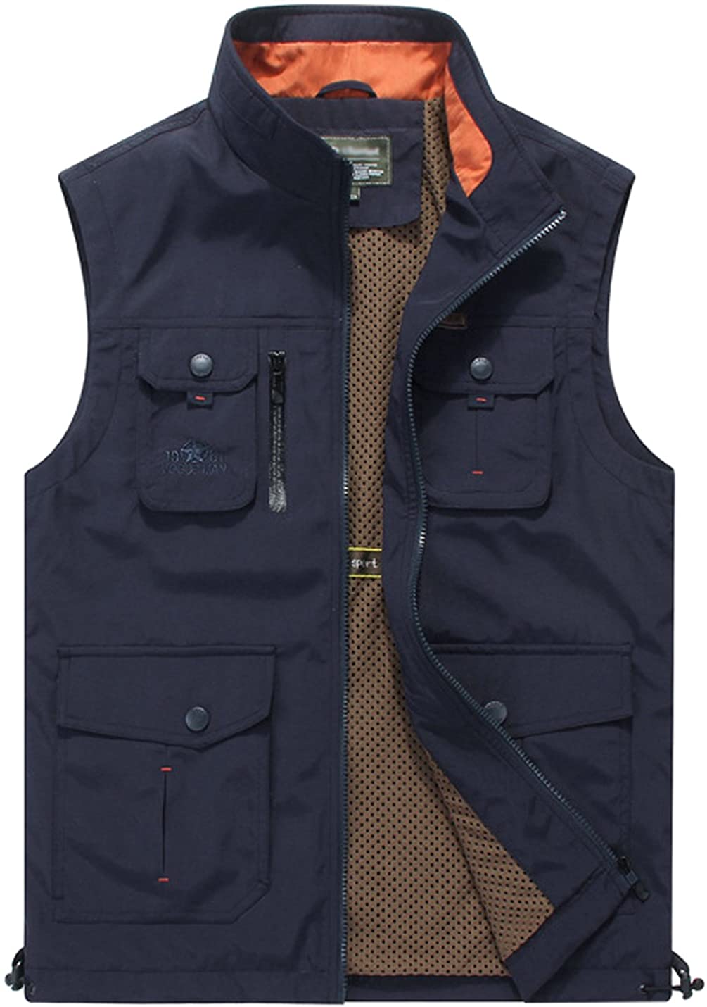 Gihuo Men's Lightweight Quick Dry Outdoor Multi Pockets Fishing Vest