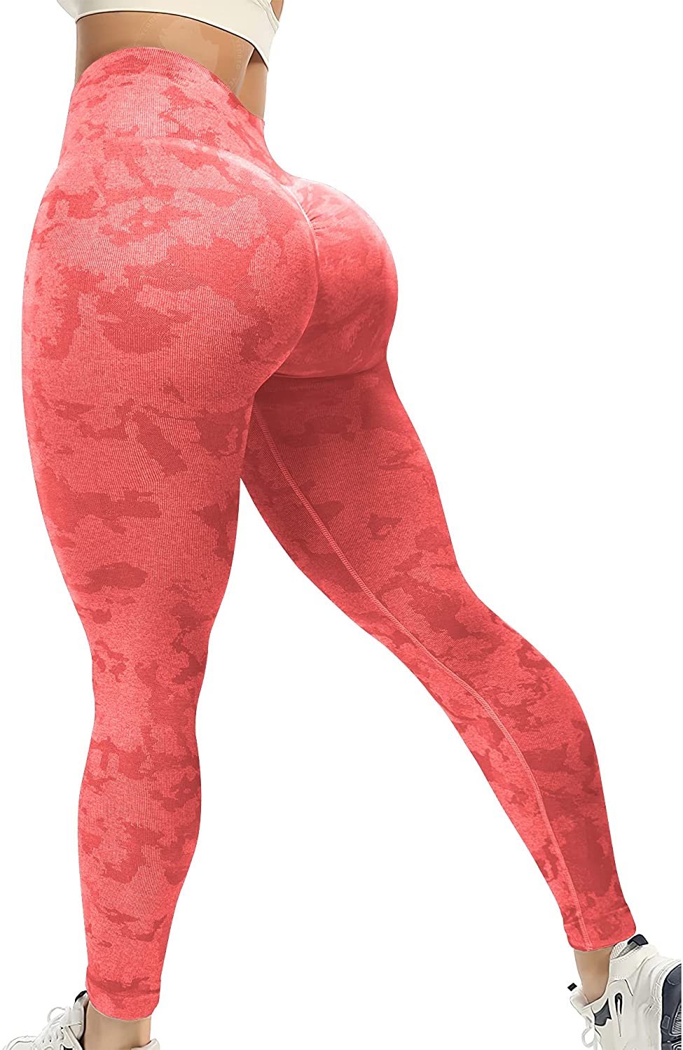 YEOREO Women's Scrunch Booty Lifting Workout Leggings Seamless High Waisted  Butt Yoga Pants Slimming Tights, #0 Ruched 