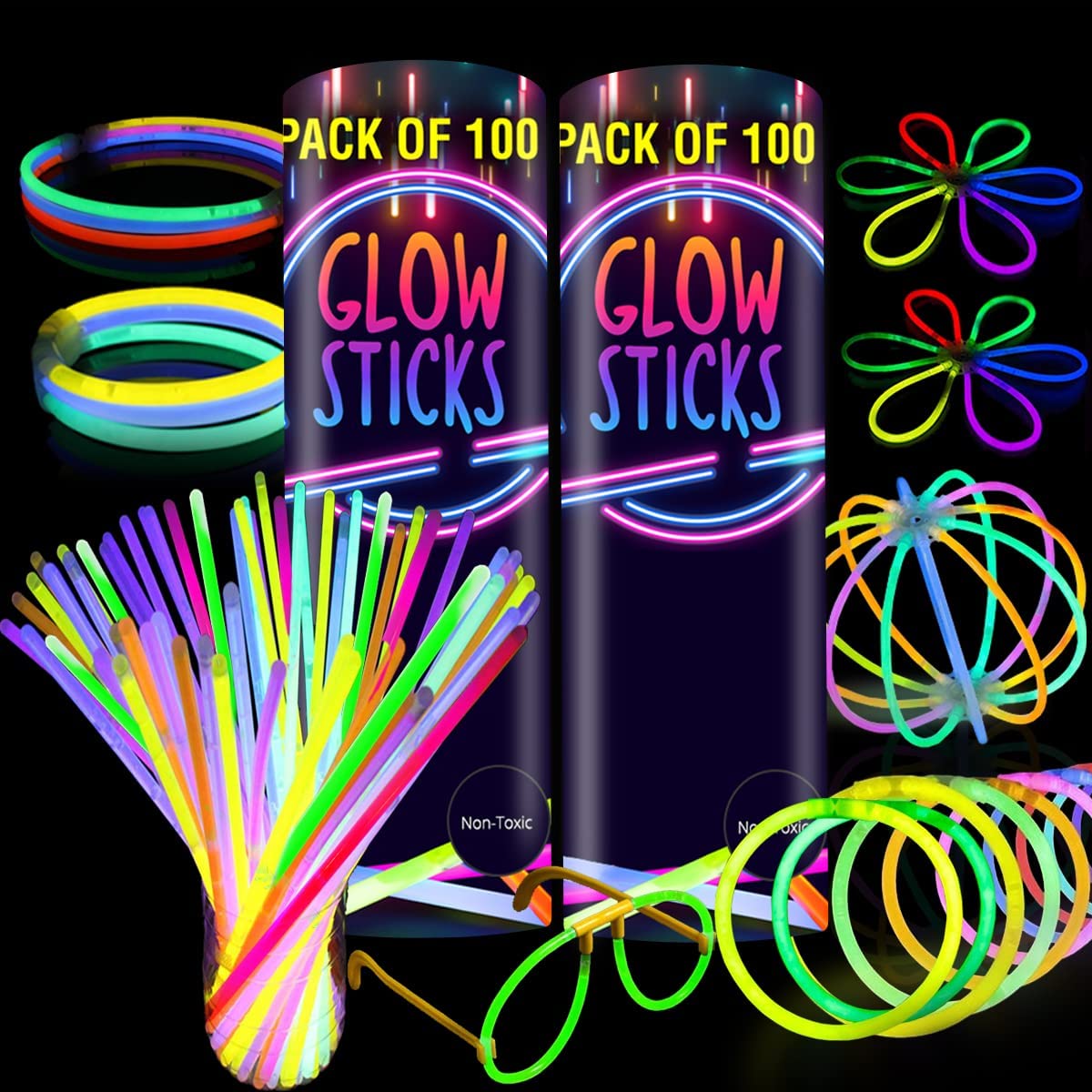 100 Glow Stick Party Pack