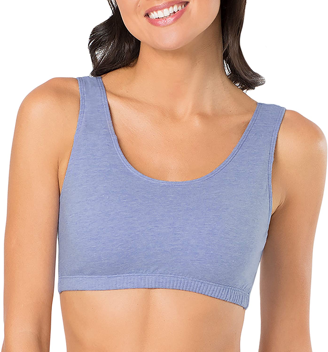 Pack of 3 Fruit of the Loom Womens Built-Up Sports Bra