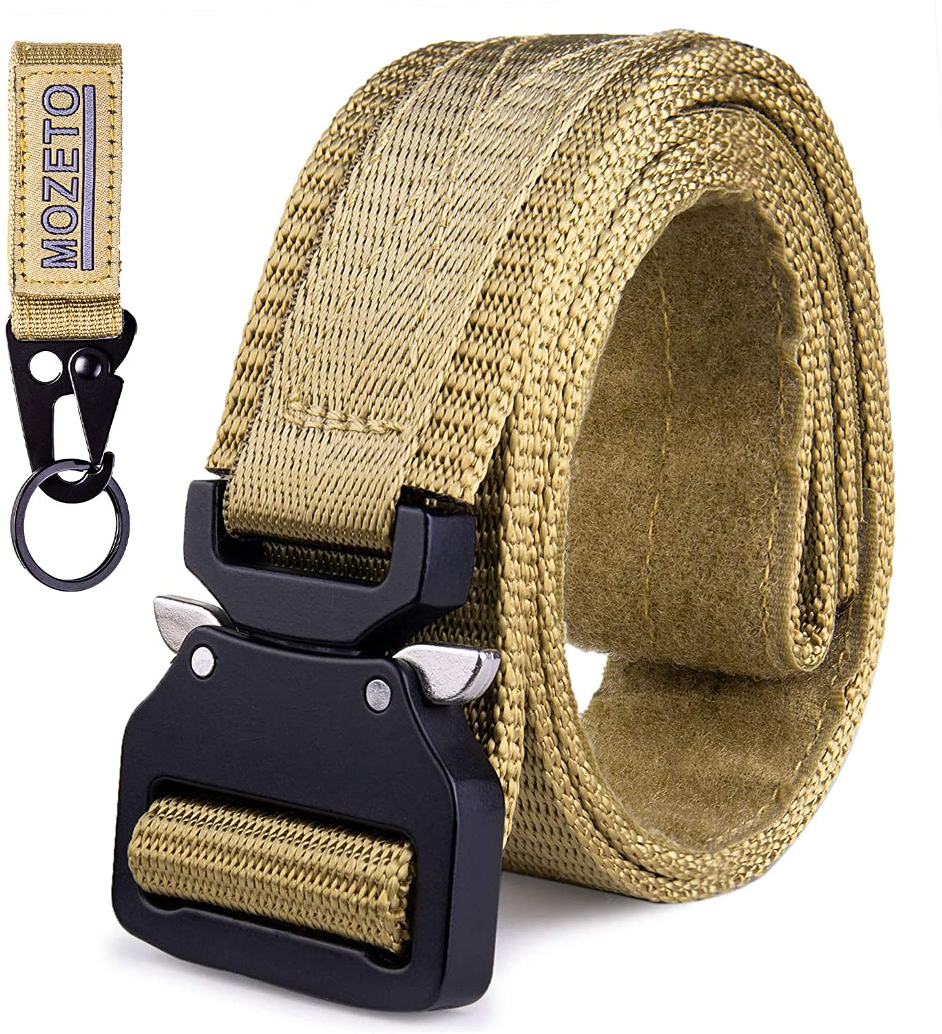 MOZETO Tactical Belt Velco, 1.5 Military Style EDC Gun Belts for Men  Concealed