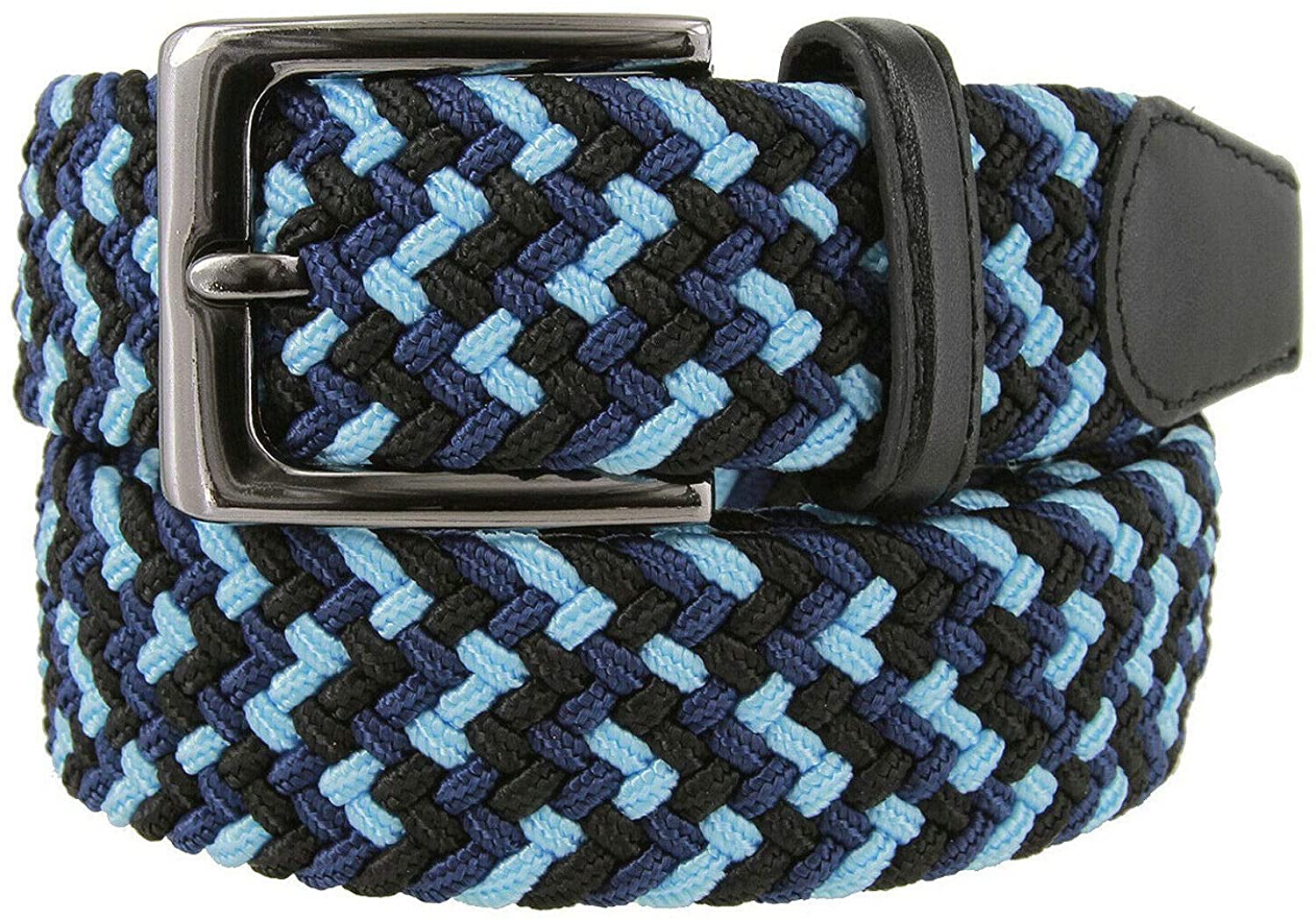 Elastic Fabric Braided Belt with 1 3/8 Width, Stretch Elastic