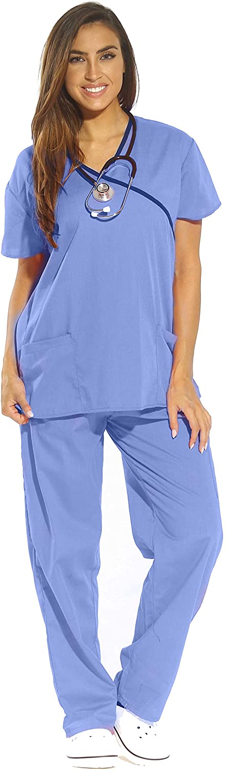 Just Love Women's Medical Scrub Sets - Mock Wrap Scrubs with