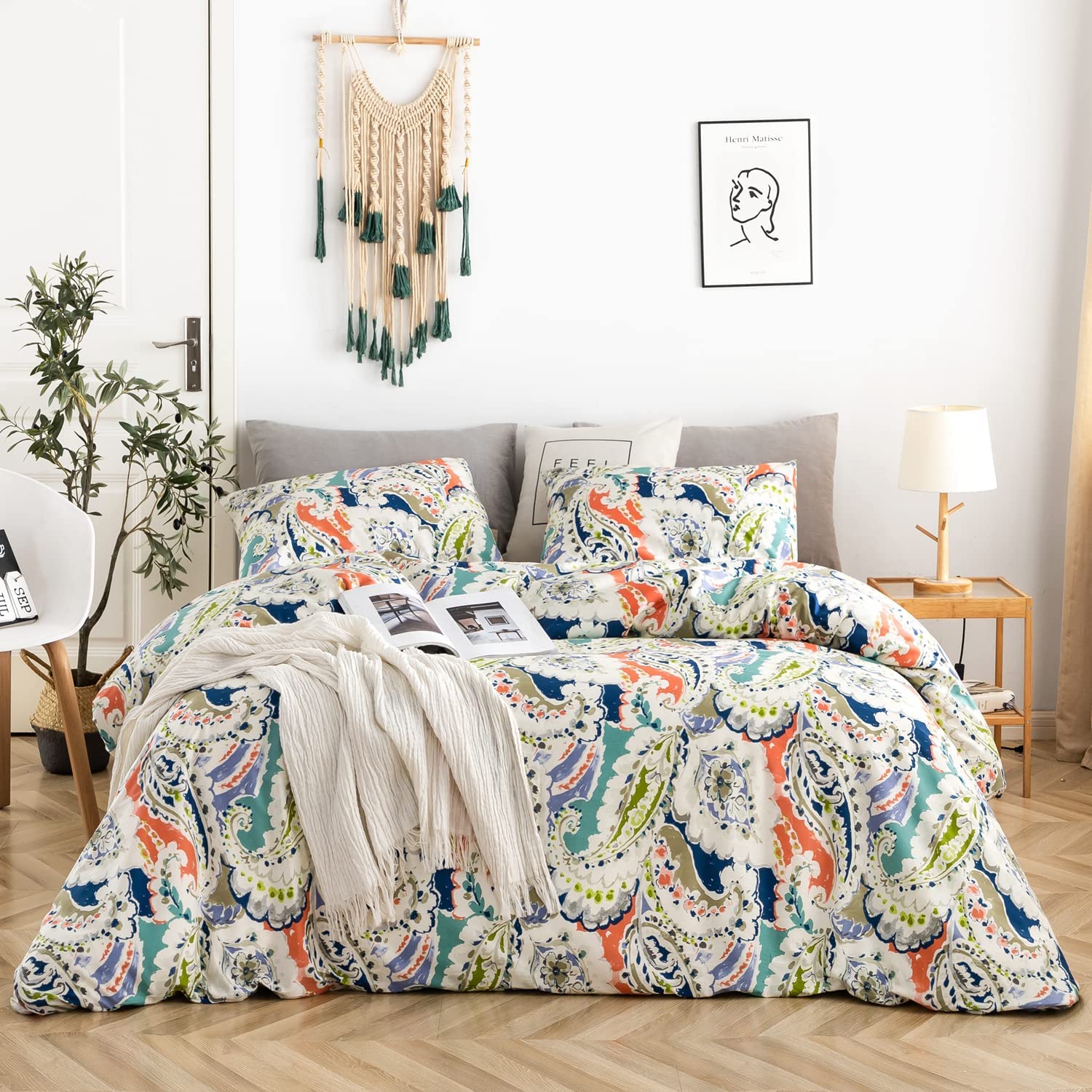 100 cotton queen duvet cover set