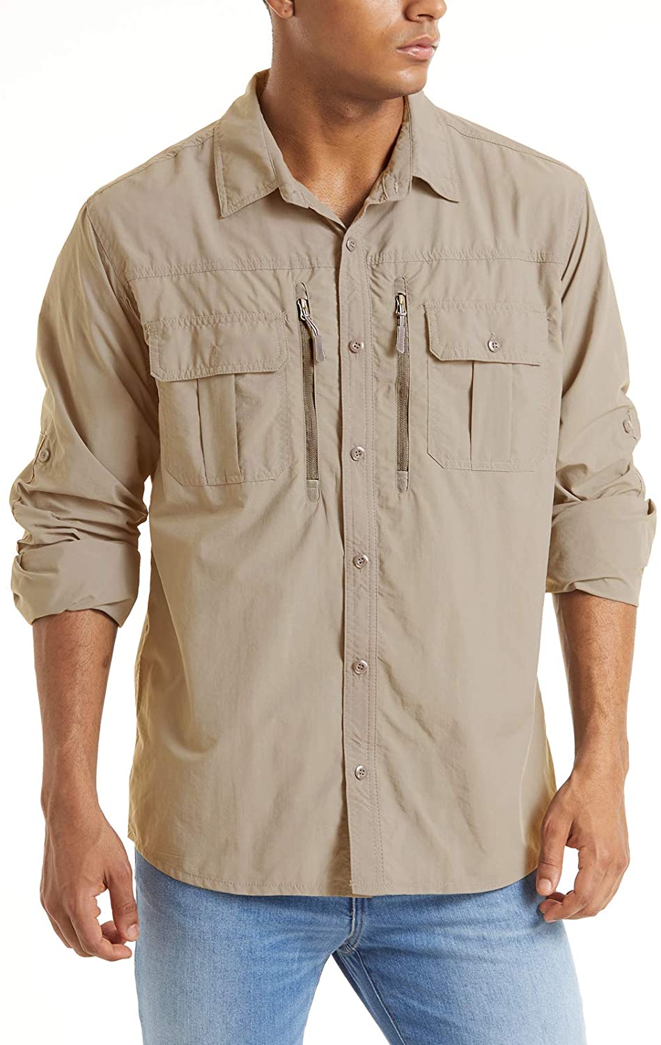  TACVASEN Men's Tactical Shirts Quick Dry UV Protection