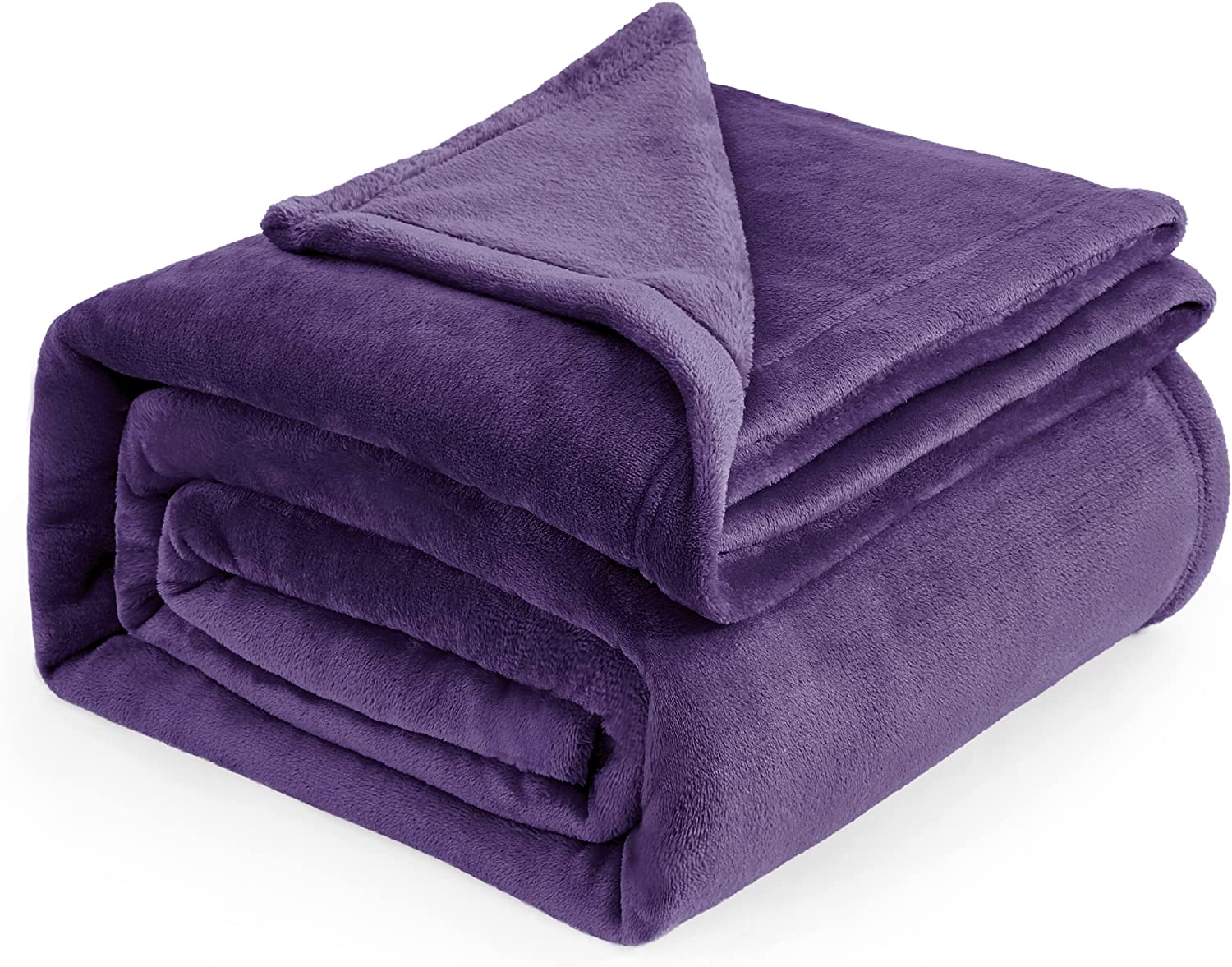 BEDSURE Fleece Throw Blanket for Couch Grey - Lightweight Plush
