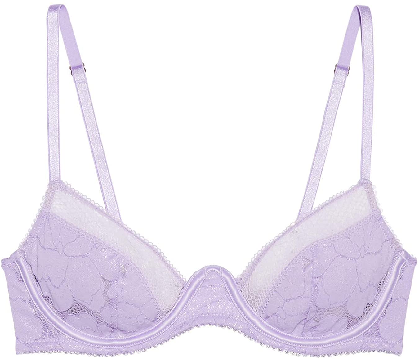 Savage X Fenty, Women's, Floral Lace Unlined Bra, Sheer lace Cups, Lace,  Underwire, Purple Lavender, 44G at  Women's Clothing store