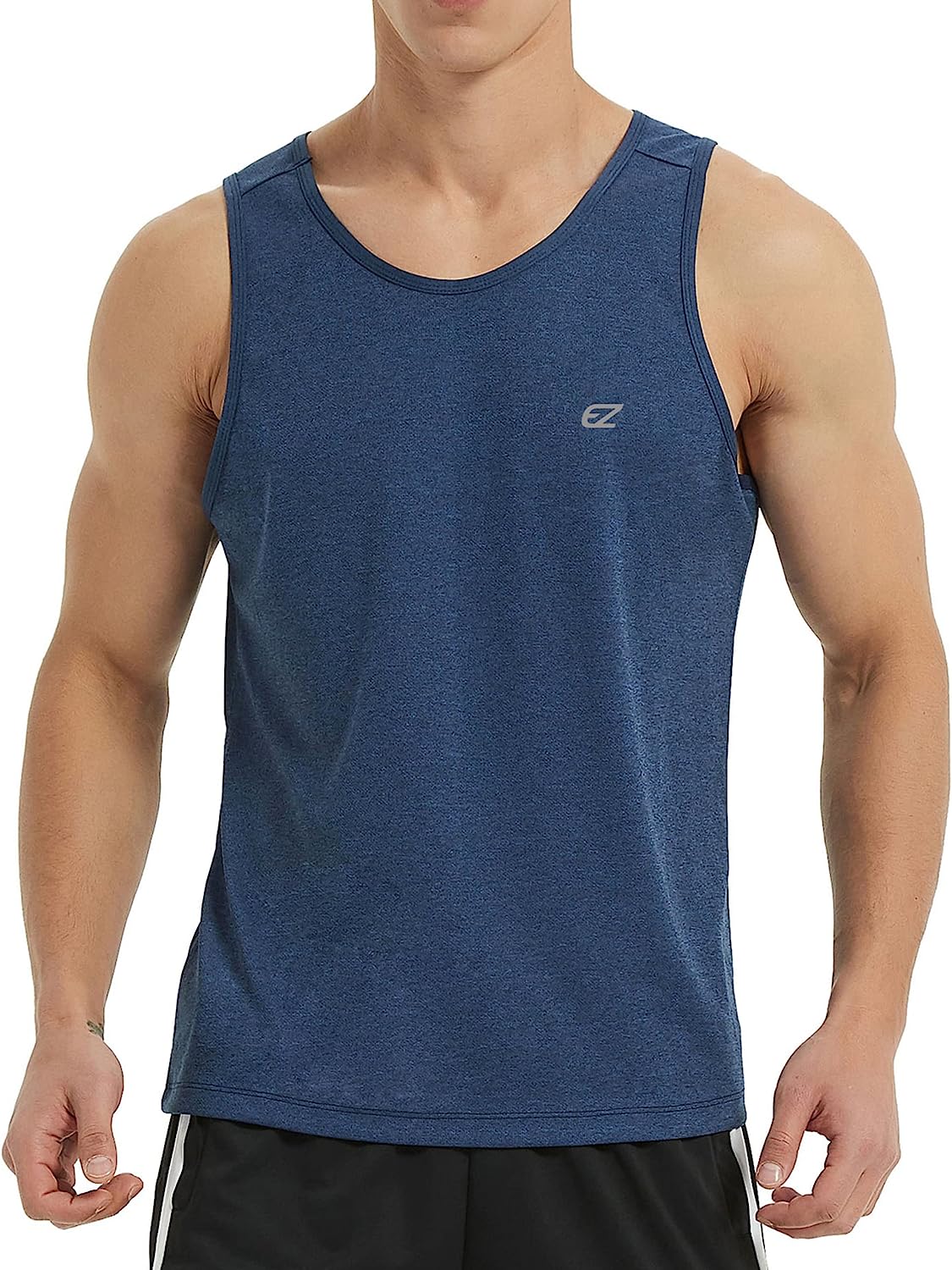 EZRUN Men's Sleeveless Shirt Quick Dry Workout Swim Shirt Gym