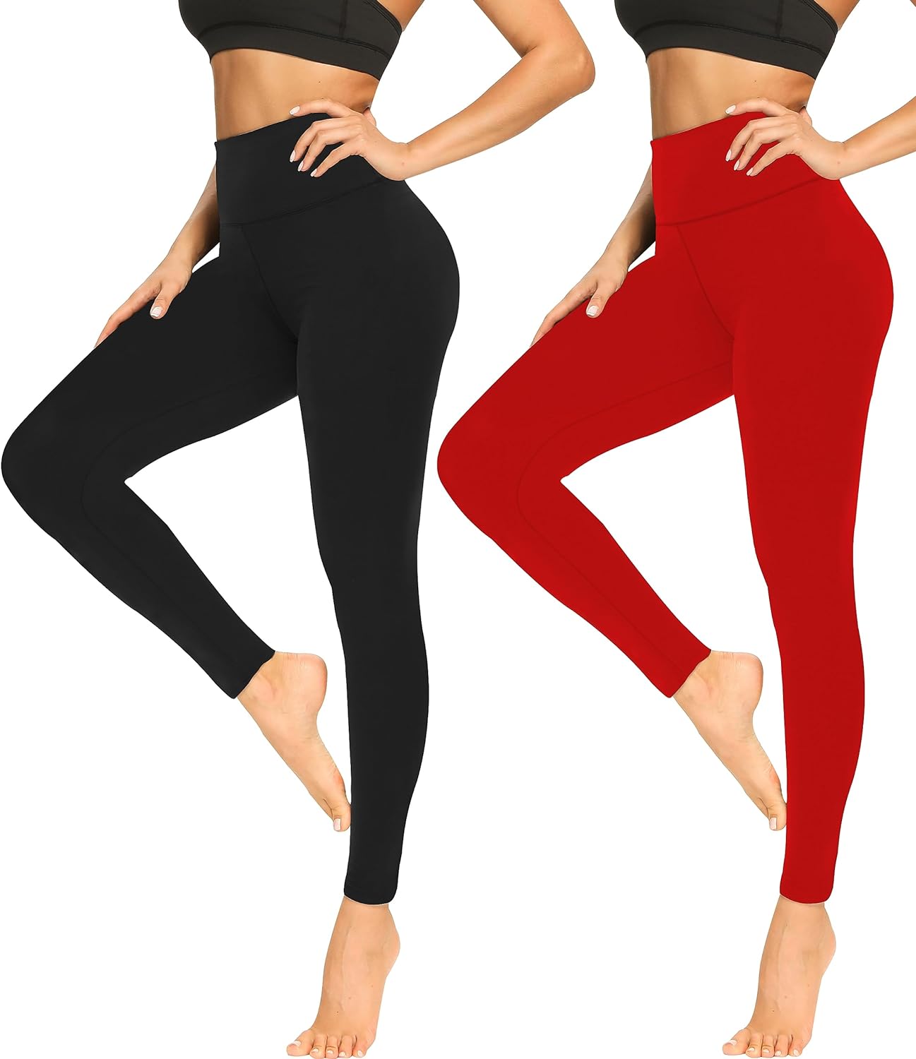 Leggings for Women Non See Through-Workout High Waisted Tummy